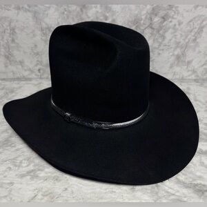 Resistol Self Conforming Quick Silver Black Cowboy Hat 4X Beaver Size 7 1/4 USA